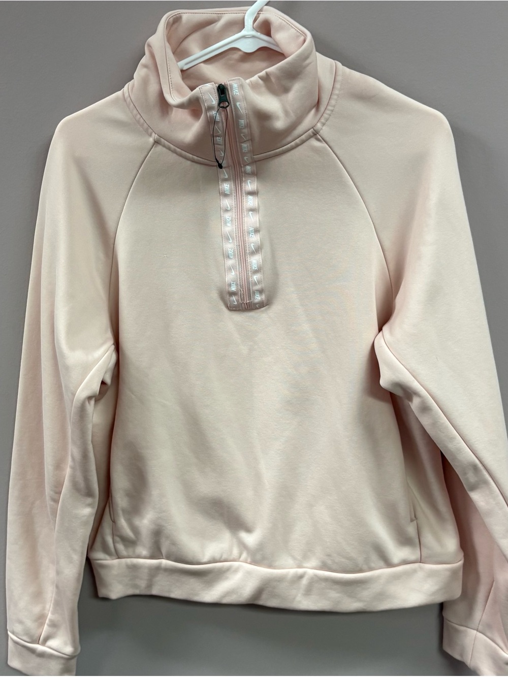 Nike 3/4 zip soft pink